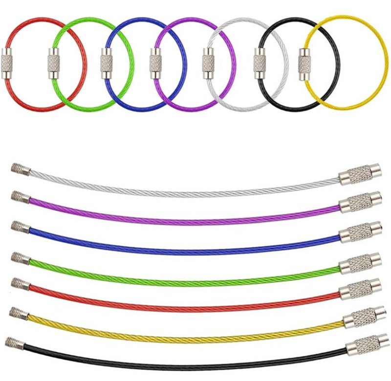 10Pcs 6 Colors Keychain Tag Rope Stainless Steel Wire Cable Loop Screw Lock Gadget Ring Key Keyring Circle Camp Hand Tool Set
10Pcs 6 Colors Keychain Tag Rope Stainless Steel Wire Cable Loop Screw Lock Gadget Ring Key Keyring Circle Camp Hand Tool Set