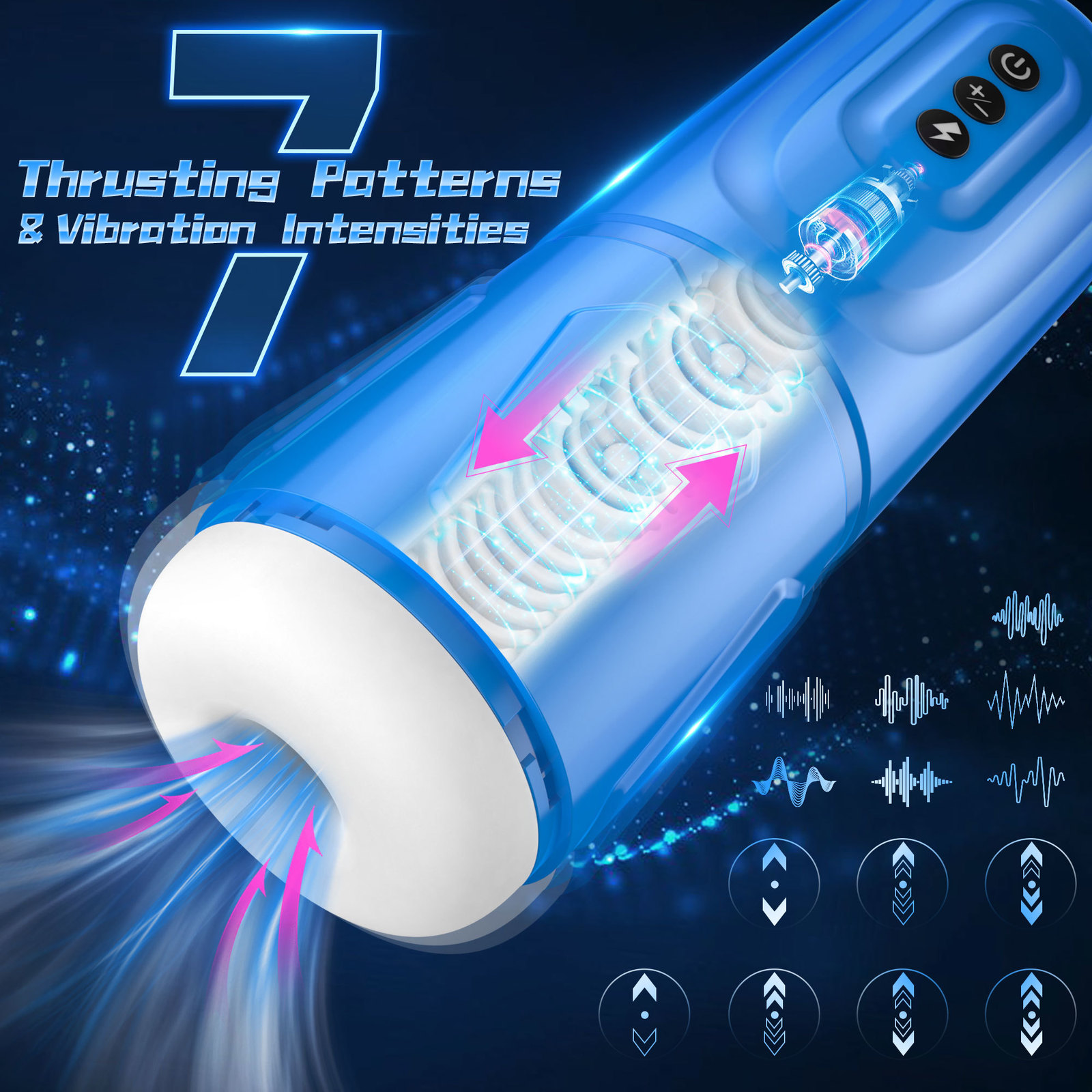 Masturbators Handless male masturbator retractable rotary oral sex suction machine soft silicone vaginal masturbation cup sex toy 230524