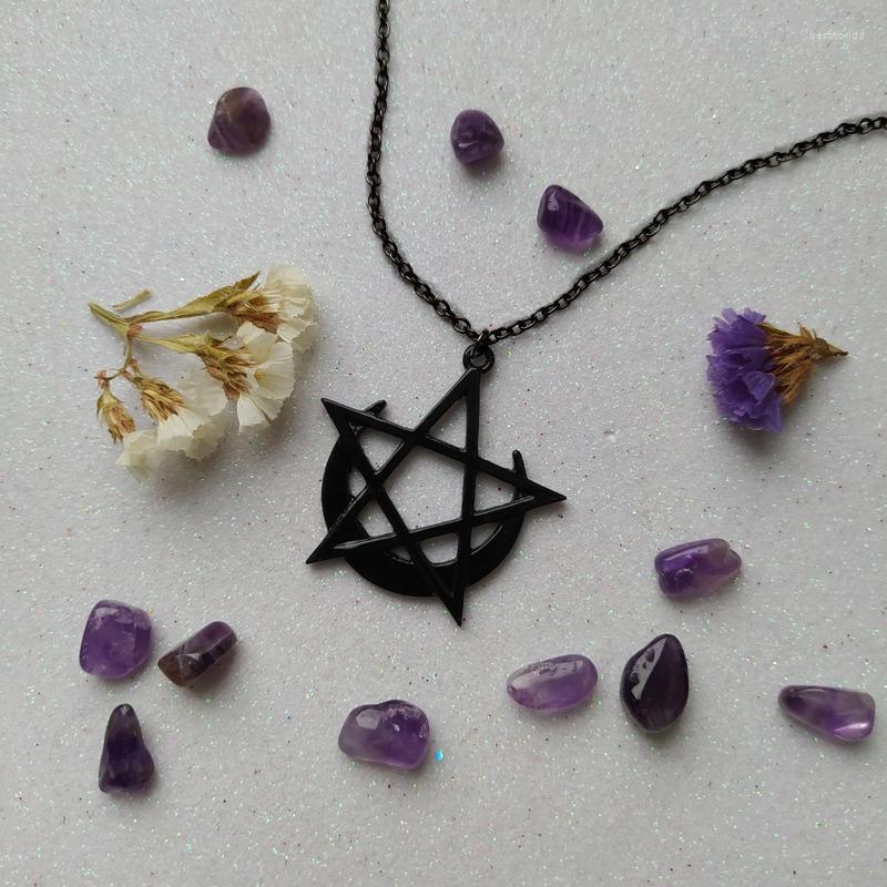 Pendant Necklaces Amulet Wicca Pentacle And Crescent Moon Pentagram With For Witch Wiccan Necklace
Pendant Necklaces Amulet Wicca Pentacle And Crescent Moon Pentagram With For Witch Wiccan Necklace