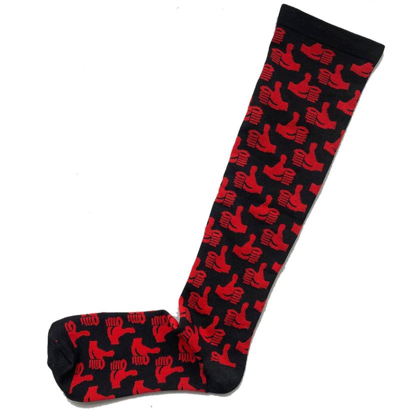 Compression Socks Fashion pattern Women Men Knee High Socks Support Circulation Nurse Pregnancy Sports Travel Stockings