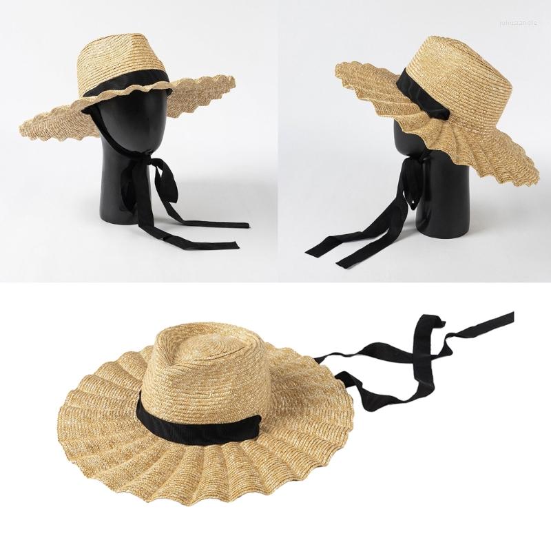 Wide Brim Hats Womens Straw Hat 4.7in Beach Long Strap Summer For Vacations Po Props Travel Accessory H7EF, White ribbon
Wide Brim Hats Womens Straw Hat 4.7in Beach Long Strap Summer For Vacations Po Props Travel Accessory H7EF, White ribbon