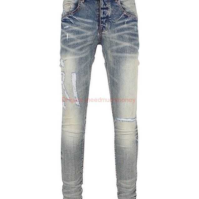 Designer Clothing Amires Jeans Denim Pants Amies High Street Fashion New Mens Broken Hole Patch Light Blue Embroidery Slim Fit Jeans Trendy Small Foot Long Pants Dist, Picture color
Designer Clothing Amires Jeans Denim Pants Amies High Street Fashion New Mens Broken Hole Patch Light Blue Embroidery Slim Fit Jeans Trendy Small Foot Long Pants Dist, Picture color