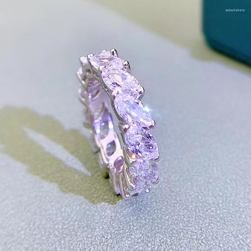 Wedding Rings Fashion S925 Silver Ring Settings Row Marquise Brilliant Cut Shining Simulation Diamonds Engagement Jewelry
Wedding Rings Fashion S925 Silver Ring Settings Row Marquise Brilliant Cut Shining Simulation Diamonds Engagement Jewelry