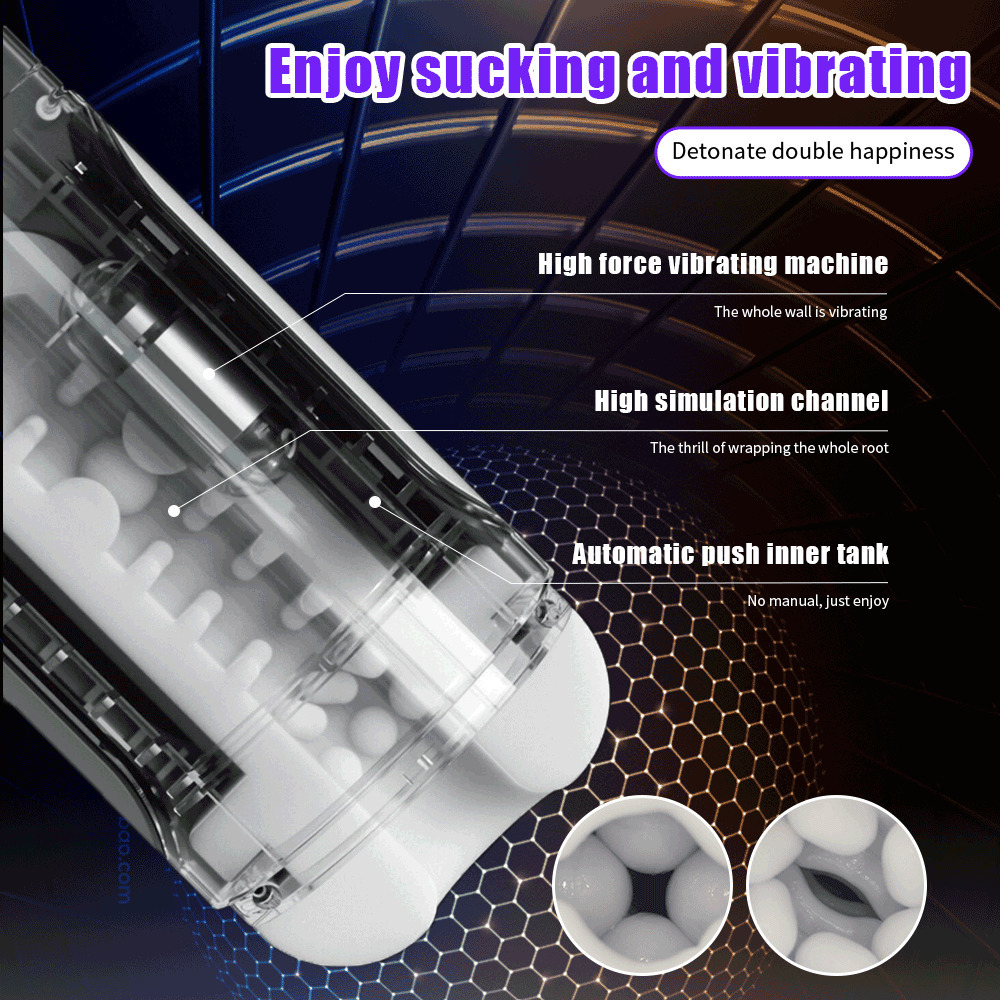 Masturbators Men's Automatic Masturbation Device Retractable Oral Sex Pocket Cat Vaginal Vibrator Men's Masturbation Cup Sex Toy 230524