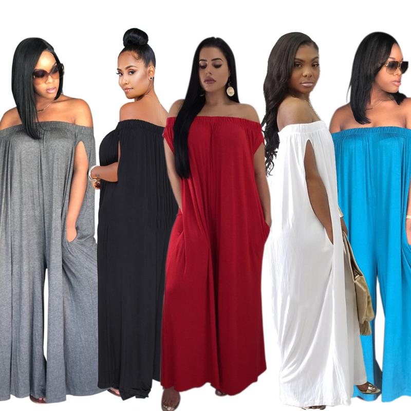 Women' Jumpsuits & Rompers Wide Leg Solid Jumpsuit Sexy Sleeveless Off Shoulder Women Casual Loose Pocket Basic Ladies Romper Fashion, Blue
Women' Jumpsuits & Rompers Wide Leg Solid Jumpsuit Sexy Sleeveless Off Shoulder Women Casual Loose Pocket Basic Ladies Romper Fashion, Blue