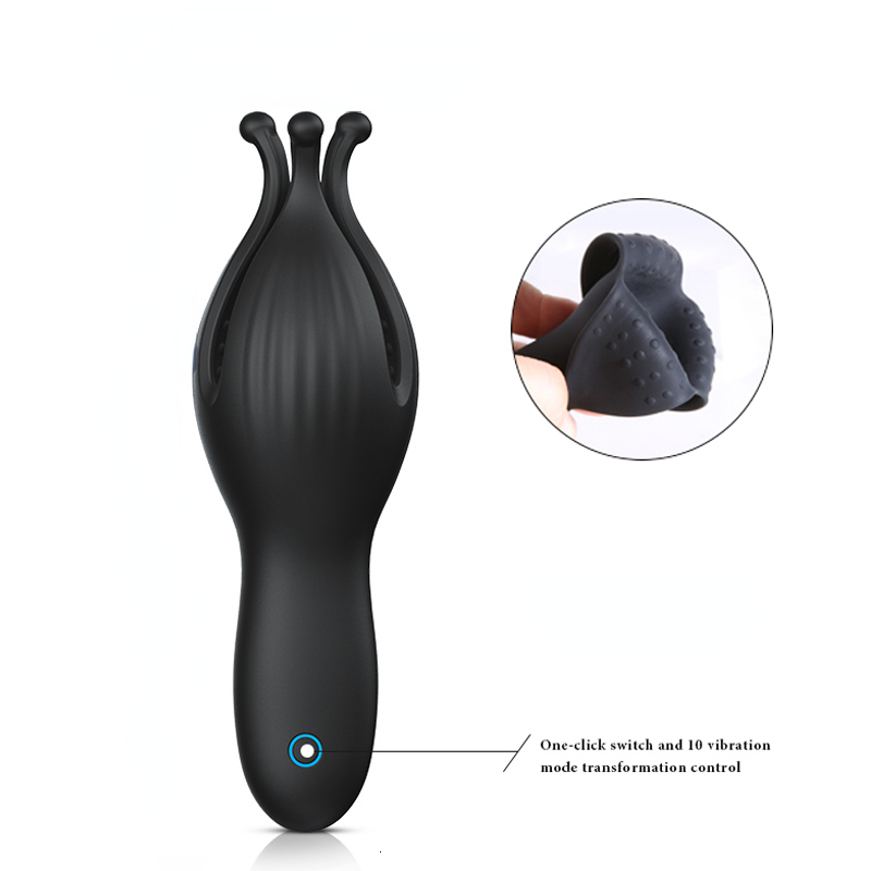 Masturbators Automatic Male Massager Cup Black 10 Speed Vibrator Penile Delay Trainer Massager Glans Stimulation 18Adult Sex Toys 230524