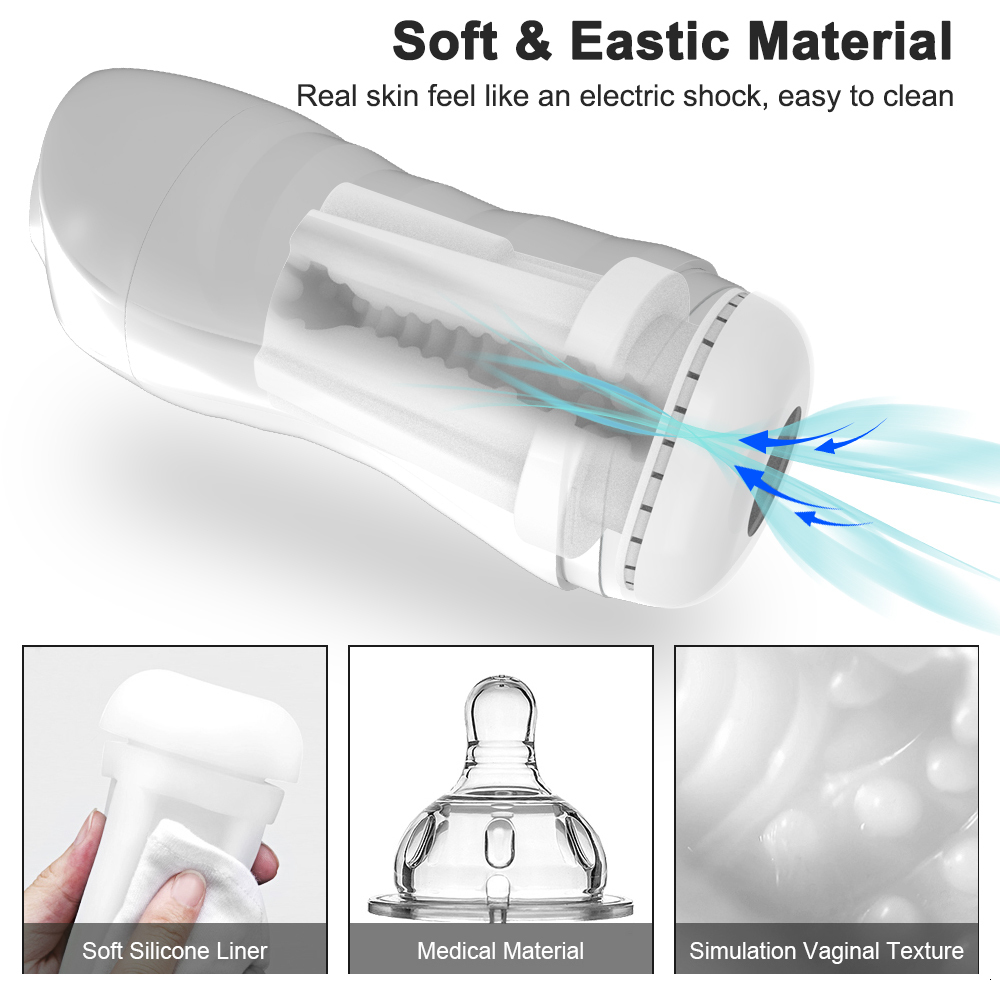 Masturbators Real Automatic Sucking Vibrator Male Mastuator Oral Sex Vaginal Sex Machine Sex Toys Adult Products 230524