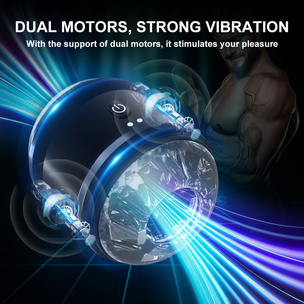 Masturbators Men's Masturbation Open Penile Massage Power Vibrator Men's Masturbation Cup Sex Toys Men's Adult Products 230524