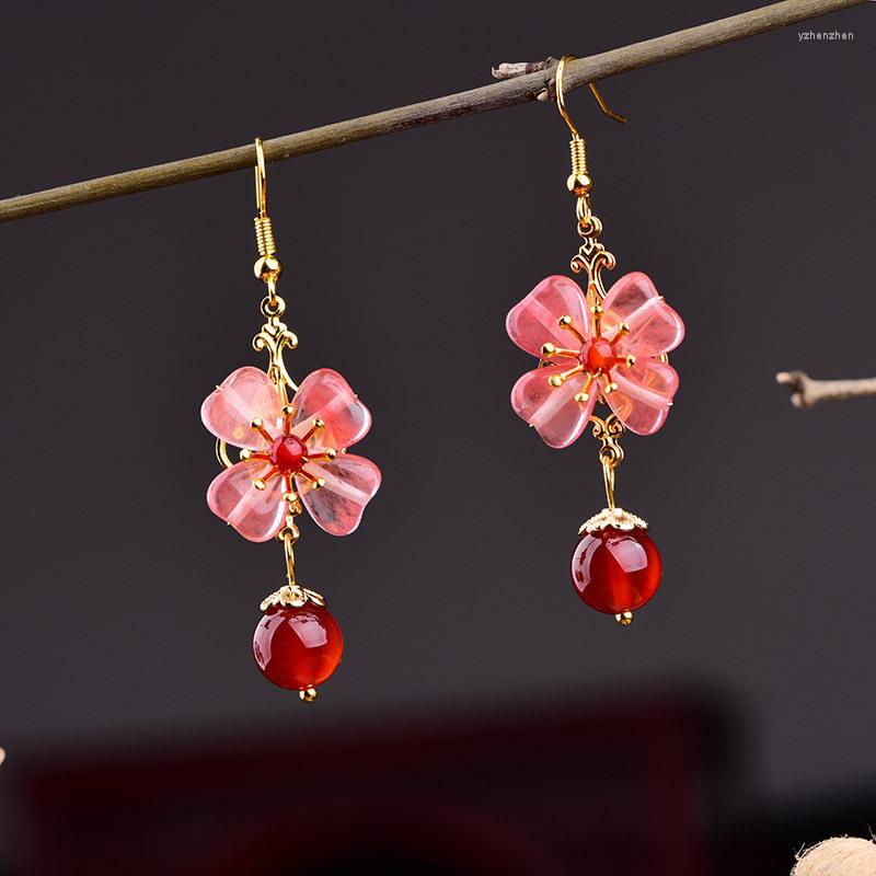 Dangle Earrings Refreshing Graceful Watermelon Crystal Flower Temperamental Exquisite Red Agates Pendant
Dangle Earrings Refreshing Graceful Watermelon Crystal Flower Temperamental Exquisite Red Agates Pendant