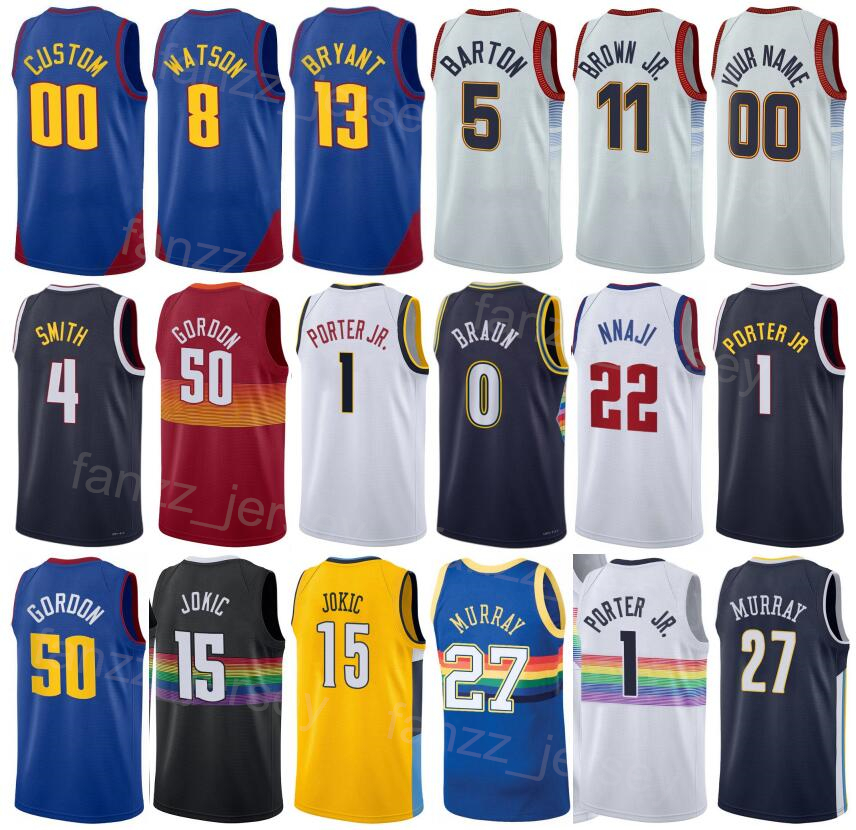 Print Basketball Finals Nikola 15 Jokic Jerseys Michael Porter Jr 1 Aaron Gordon 50 Bruce Brown 11 Kentavious Caldwell-Pope 5 Jamal Murray 27 Association Men Kids, White
Print Basketball Finals Nikola 15 Jokic Jerseys Michael Porter Jr 1 Aaron Gordon 50 Bruce Brown 11 Kentavious Caldwell-Pope 5 Jamal Murray 27 Association Men Kids, White