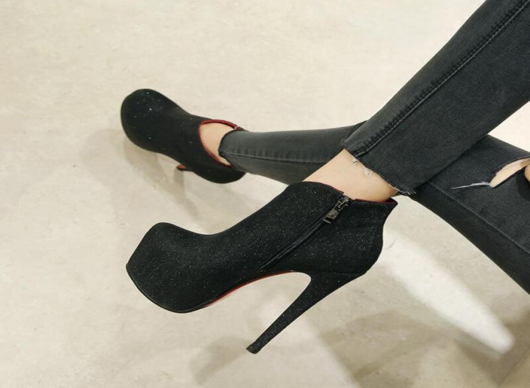 Sexy Women Ankle High Heels 16cm Party Wedding Winter Stiletto Heel Platform Woman Plus Size 2019 Autumn Boots T2004259899675, Silver
Sexy Women Ankle High Heels 16cm Party Wedding Winter Stiletto Heel Platform Woman Plus Size 2019 Autumn Boots T2004259899675, Silver