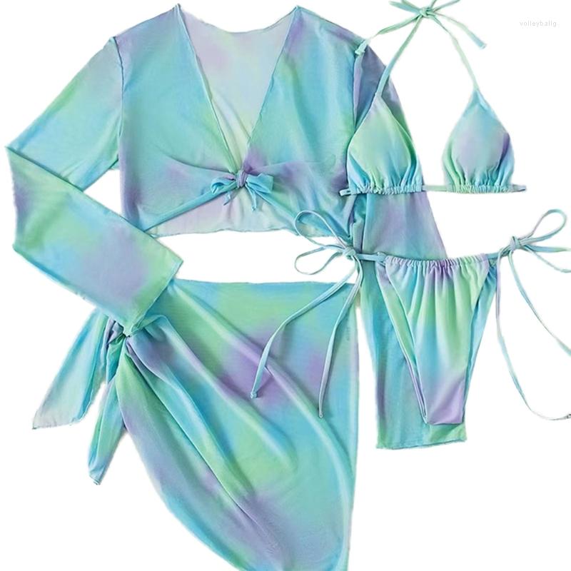 Women's Swimwear Womens Split Swimsuit Comfortable 4-Pieces Swimming Suit Wrap High Cut Beachwear
Women's Swimwear Womens Split Swimsuit Comfortable 4-Pieces Swimming Suit Wrap High Cut Beachwear