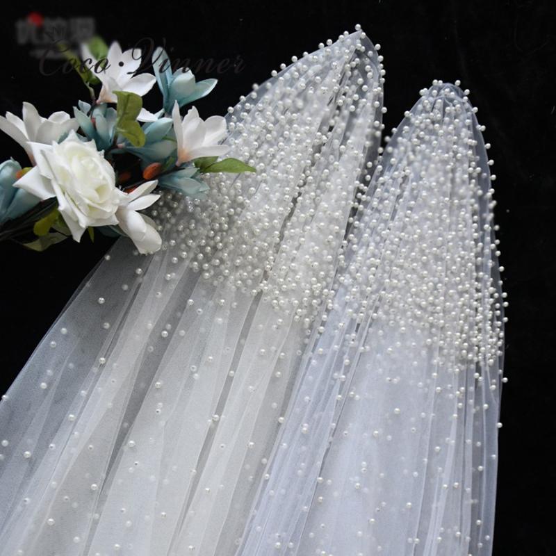 Bridal Veils Heavy Pearls Beaded Wedding Veil For Bride White Ivory Color 1.5 Meters 3 Long A8006
Bridal Veils Heavy Pearls Beaded Wedding Veil For Bride White Ivory Color 1.5 Meters 3 Long A8006