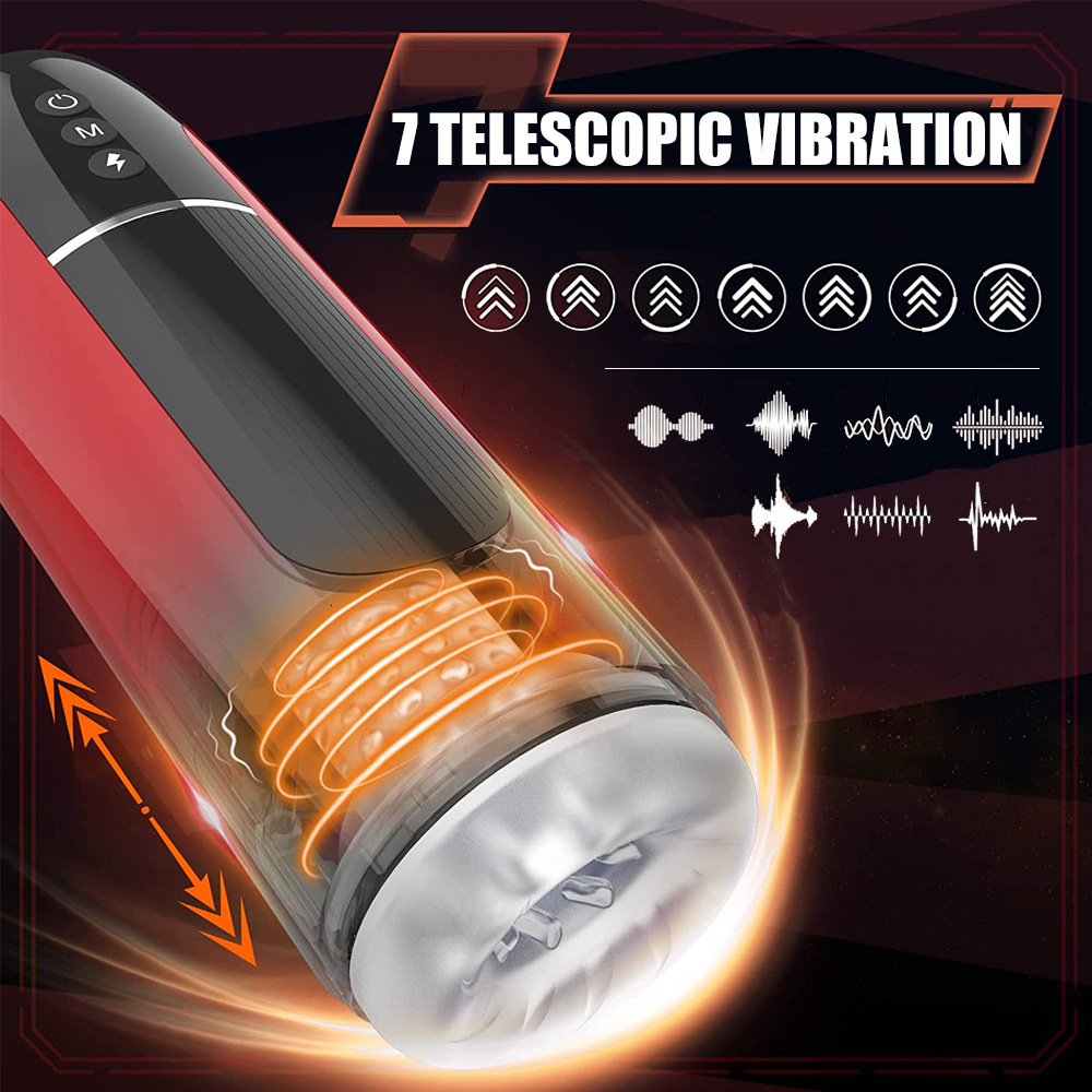 Masturbators Automatic Telescopic Male Masturbator Masturbation Cup Sex Toys for Men Adult Products 230524