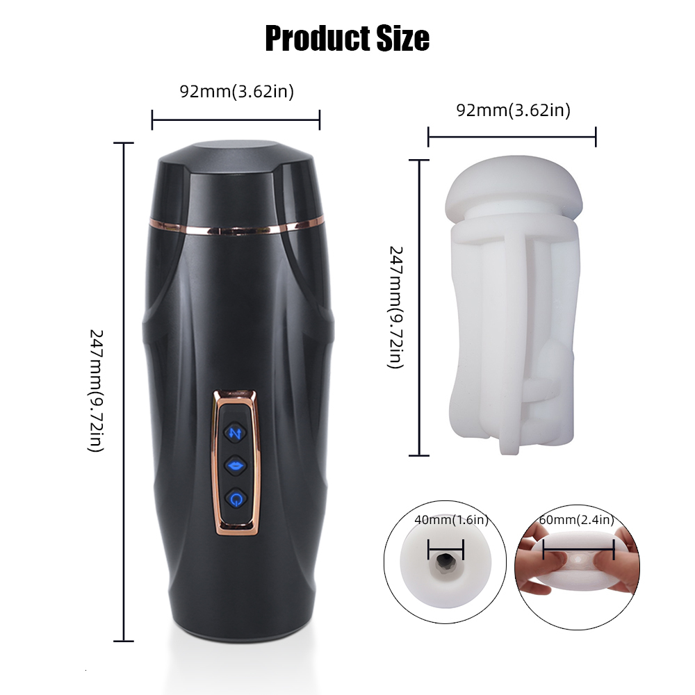 Masturbators Men's Automatic Masturbation Device Retractable Oral Sex Pocket Cat Vaginal Vibrator Men's Masturbation Cup Sex Toy 230524