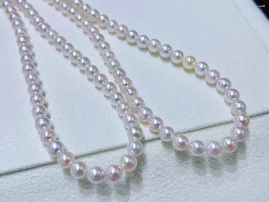 Chains Elegant 5-6mm Pearl Necklace For Women Real Near Round Akoya White Fashion Wedding 925 Silver Jewelry Bride Gifts
Chains Elegant 5-6mm Pearl Necklace For Women Real Near Round Akoya White Fashion Wedding 925 Silver Jewelry Bride Gifts