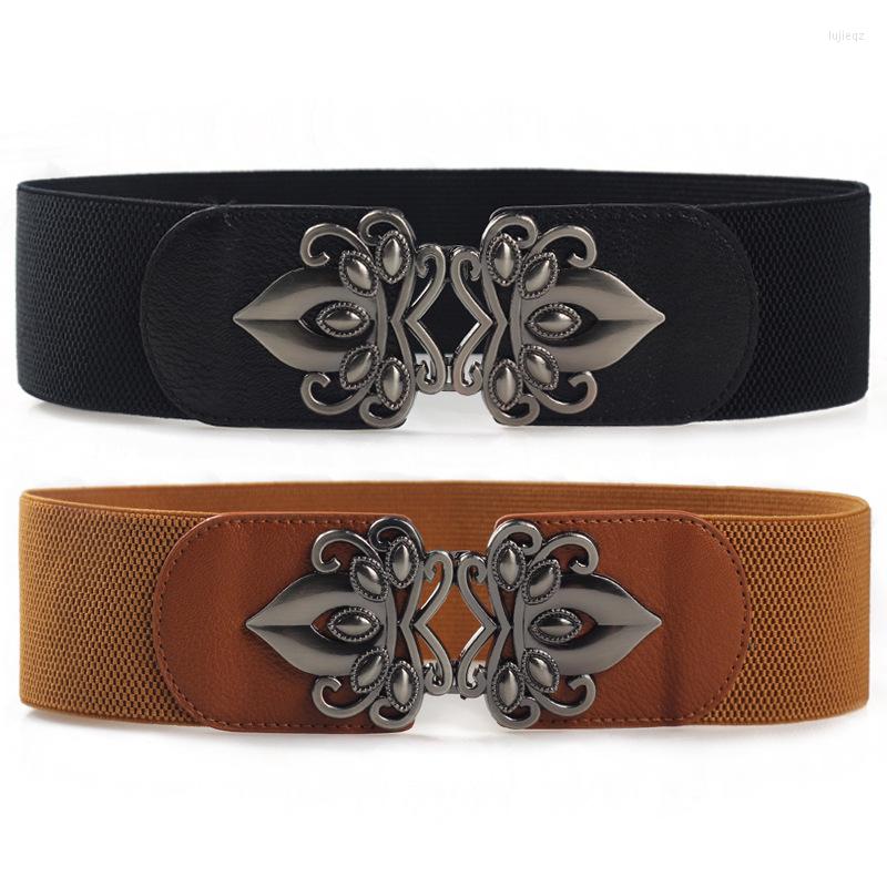 Belts Women's Wide Waist Seal Elastic Belt Versatile Corset For Women Black Underbust, White