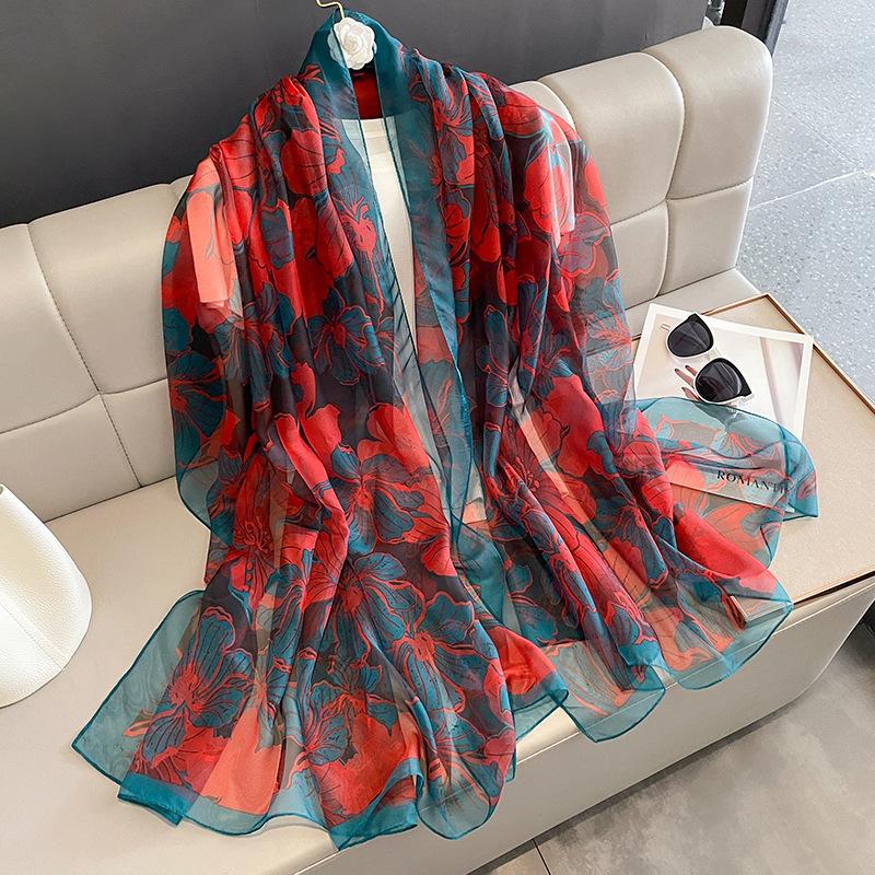 Scarves 135x190CM Fashion Soft Yarn Print Silk Women Scarf Shawl Luxury Design Sunscreen Beach Towel
Scarves 135x190CM Fashion Soft Yarn Print Silk Women Scarf Shawl Luxury Design Sunscreen Beach Towel