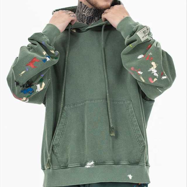 Custom Premium Heavyweight Drawstring Cord Kangaroo Pocket Paint Splattered Vintage Wash Men's Hoodies Sweatshirts, Custom color
Custom Premium Heavyweight Drawstring Cord Kangaroo Pocket Paint Splattered Vintage Wash Men's Hoodies Sweatshirts, Custom color