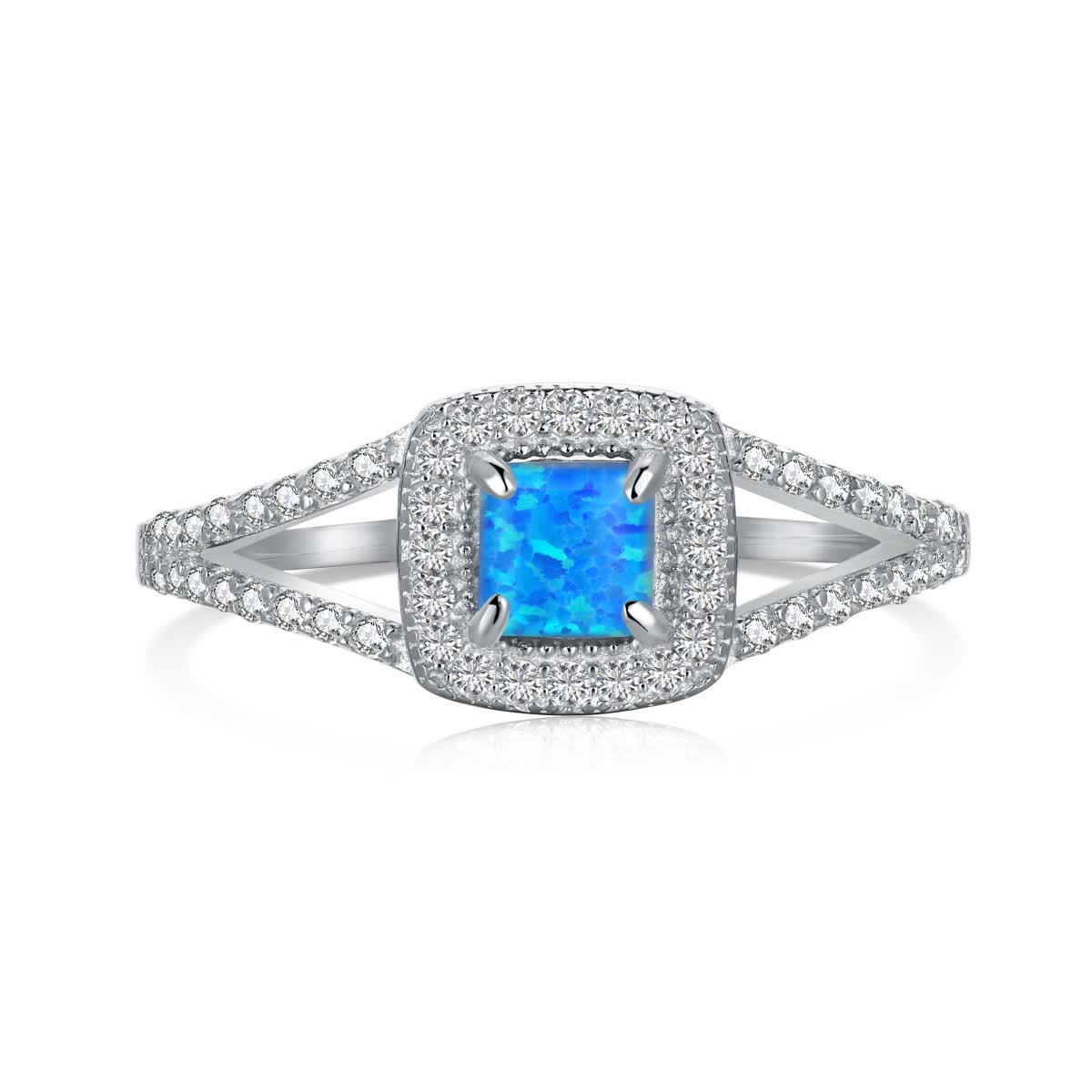 GemKing DY120655 S925 Silver Rhodium Plated 5A Zirconia Eternity Wedding Band Synthetic Opal Engagement Promise Ring
GemKing DY120655 S925 Silver Rhodium Plated 5A Zirconia Eternity Wedding Band Synthetic Opal Engagement Promise Ring