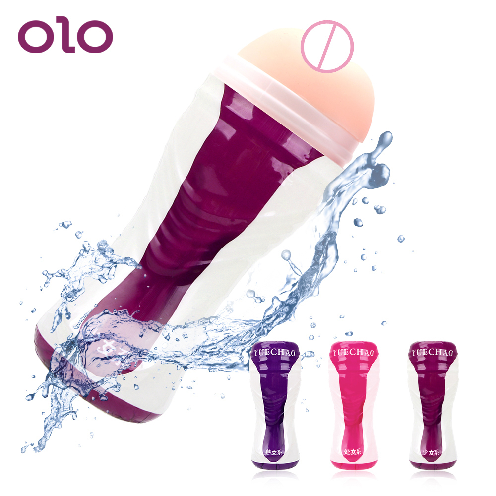 Masturbators OLO Vaginal Masturbation Cup Reusable Sex Cup Soft Silicone Real Cat Male Masturbation Device Adult Sex Toy 230524