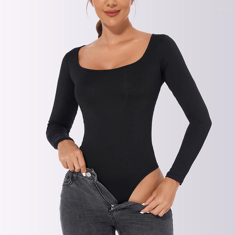 Women' Shapers Foreign Trade Slim Bottoming Shirt Long-Sleeved T-shirt Jumpsuit Women' Sexy Square-Neck Solid Color Inner Wear, Black
Women' Shapers Foreign Trade Slim Bottoming Shirt Long-Sleeved T-shirt Jumpsuit Women' Sexy Square-Neck Solid Color Inner Wear, Black