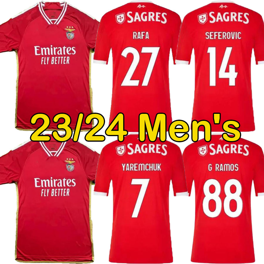 23 24 Benfica soccer jerseys SEFEROVIC WALDSCHMIDT EVERTON PIZZI RAFA DARWIN G.RAMOS Home Away Football shirts top, Red
23 24 Benfica soccer jerseys SEFEROVIC WALDSCHMIDT EVERTON PIZZI RAFA DARWIN G.RAMOS Home Away Football shirts top, Red