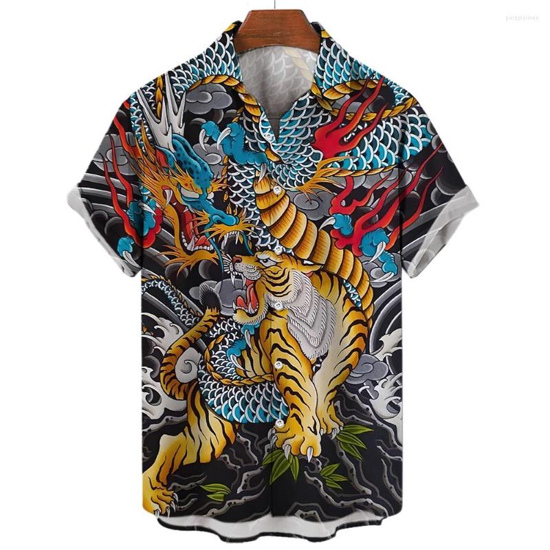 Men's Casual Shirts Tiger/Dragon Shirt Men's Social Daily 3D Animal Print Short Sleeve Large Informal T-shirt Clothing, E01-dy00943
Men's Casual Shirts Tiger/Dragon Shirt Men's Social Daily 3D Animal Print Short Sleeve Large Informal T-shirt Clothing, E01-dy00943