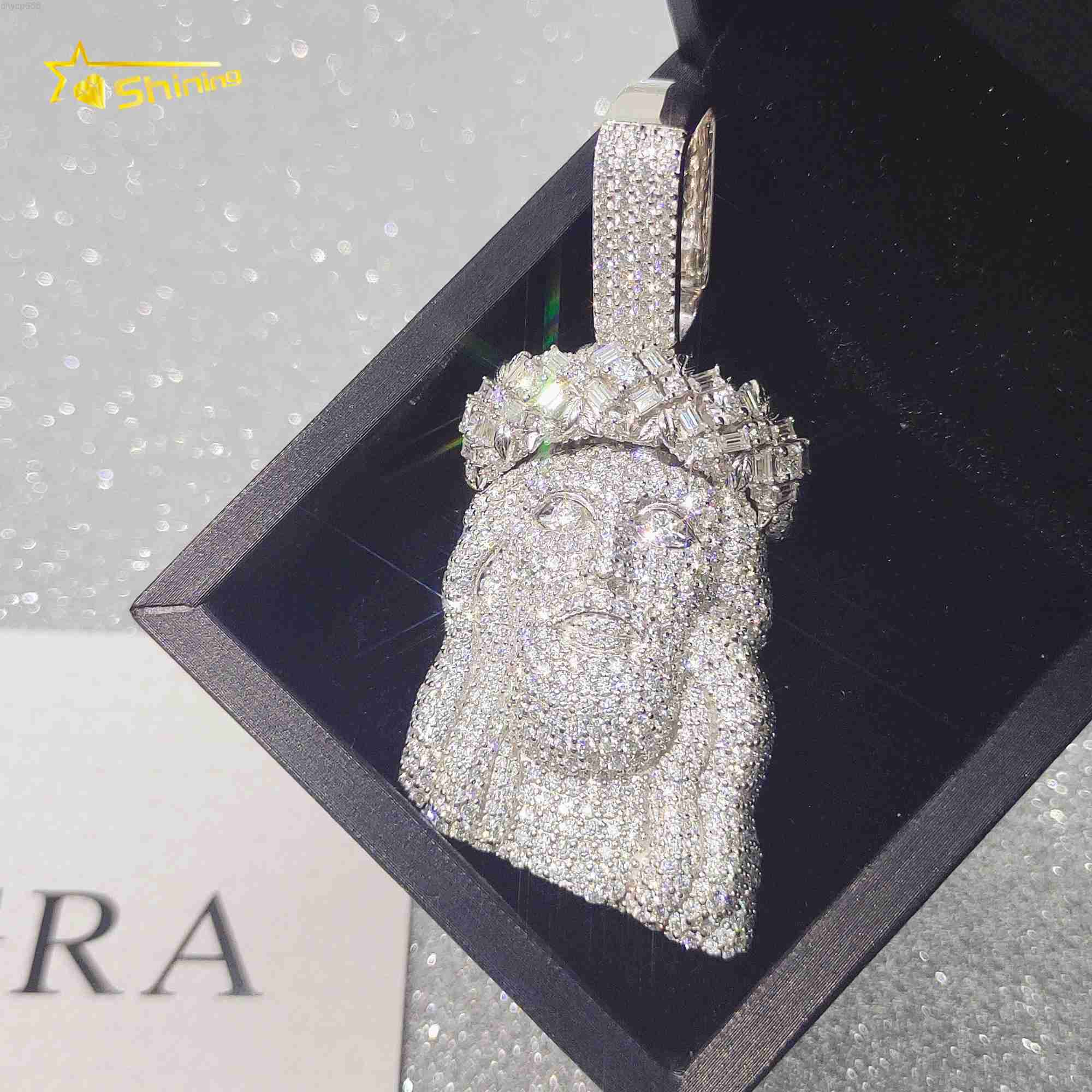 Pass Diamond Tester FL Moissanite Hip Hop Jewelry S925 Jesus Pendant