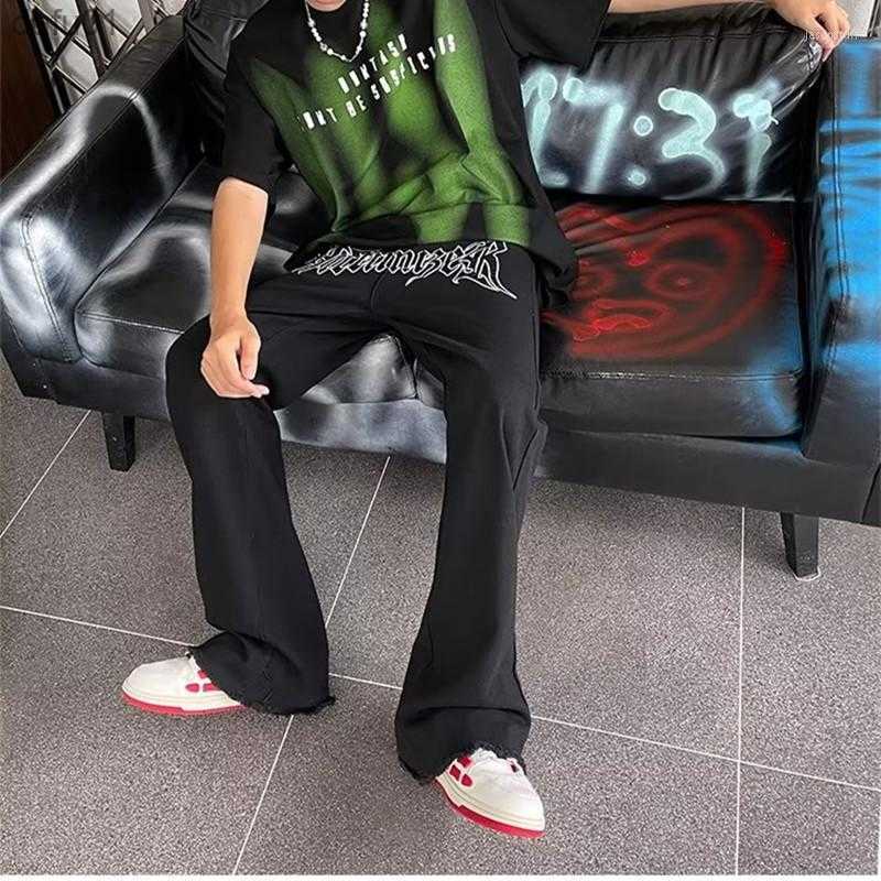 Men's Jeans Men's Jeans 2022 Cool Design Leather Embroidery White Baggy Men Pants Y2K Fashion Streetwear Straight Loose Hip Hop Denim Trouse