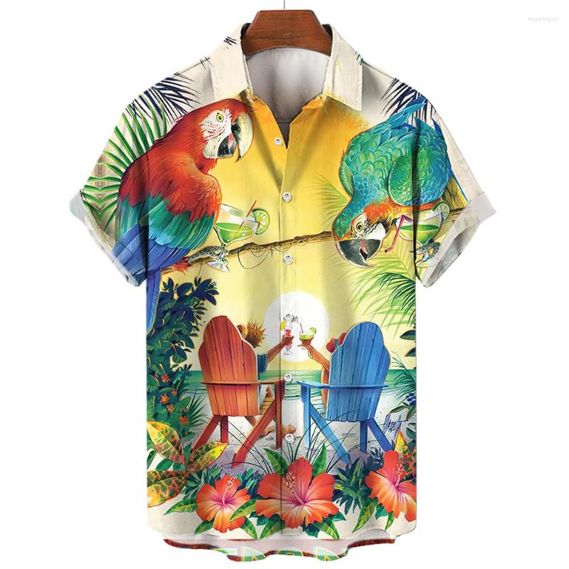 Men's Casual Shirts Funny Parrot Printed Shirt For Men Fashion Short Sleeve Tees Single-Breasted Lapel Blouse Hip Hop Harajuku Streetwear, E01-yy10277
Men's Casual Shirts Funny Parrot Printed Shirt For Men Fashion Short Sleeve Tees Single-Breasted Lapel Blouse Hip Hop Harajuku Streetwear, E01-yy10277