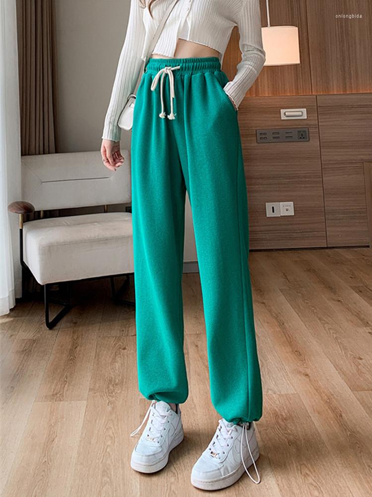 Women's Pants 2023 Fashion Green Sweatpants For Women Spring Baggy High Waist Jogger Wide Leg Trousers Femme Loose Sports Summer