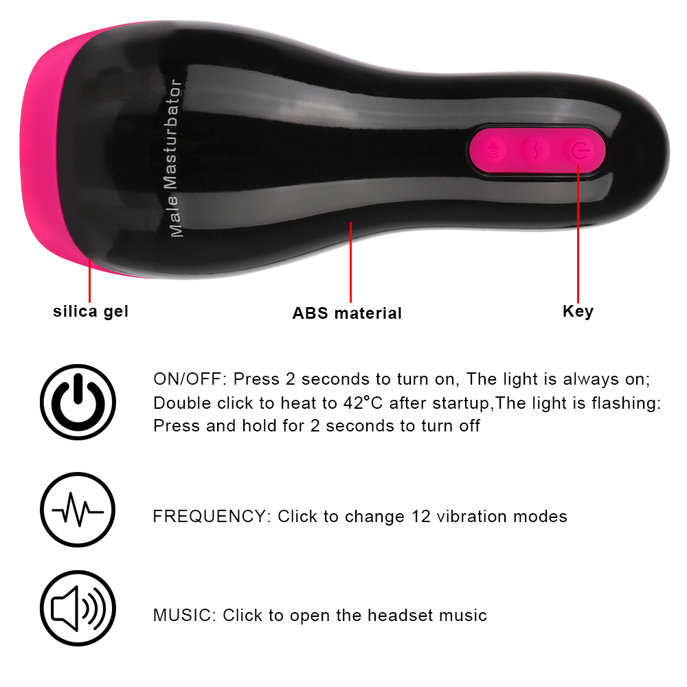 Masturbators Voice Sex Cup Male Masturbation Cup Sex Toy for Men Automatic Heating Sucking Vibrator Oral Masturbation 12 Frequency 230524