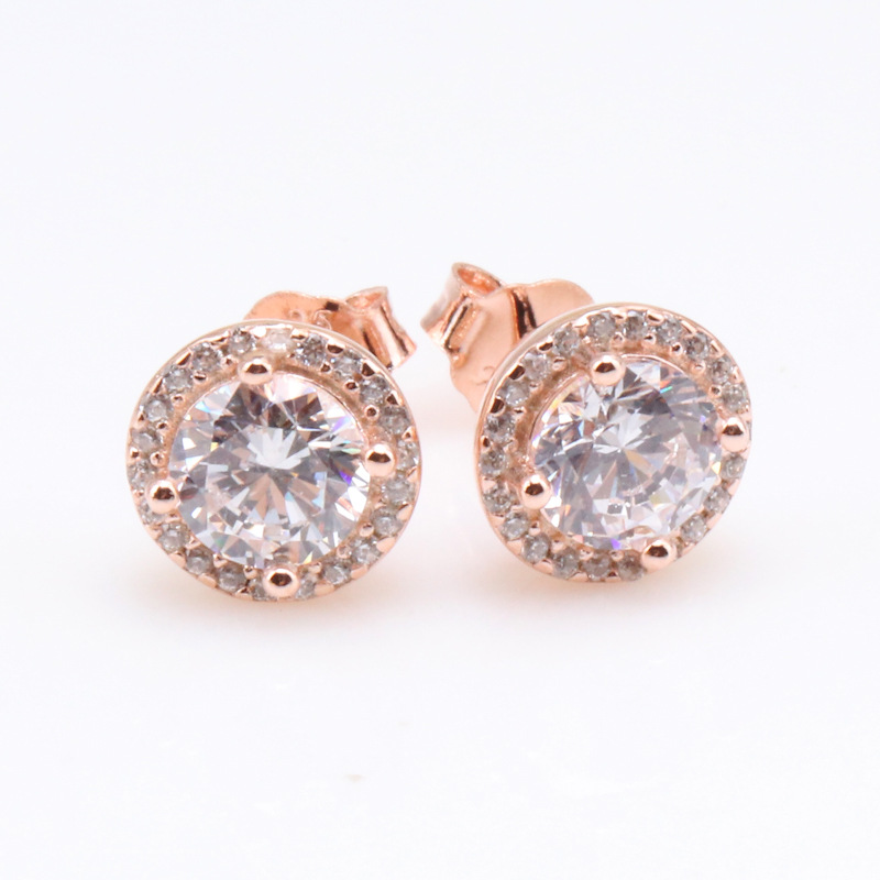 Women's Luxury Fashion Earrings - Doreilles Style with Crystals & Diamonds, 925 Sterling Silver PD2103