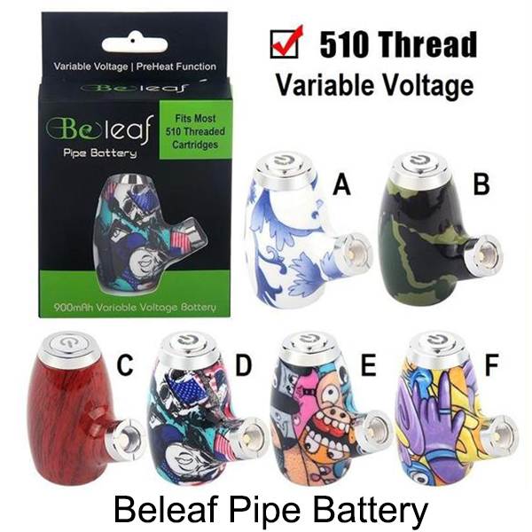 Authentic Beleaf PIPE battery E cigarette kit Smart Vape Pen Cartridge Adjustable 900mAh Preheating VV Vairable Voltage 510 Thread mod
Authentic Beleaf PIPE battery E cigarette kit Smart Vape Pen Cartridge Adjustable 900mAh Preheating VV Vairable Voltage 510 Thread mod