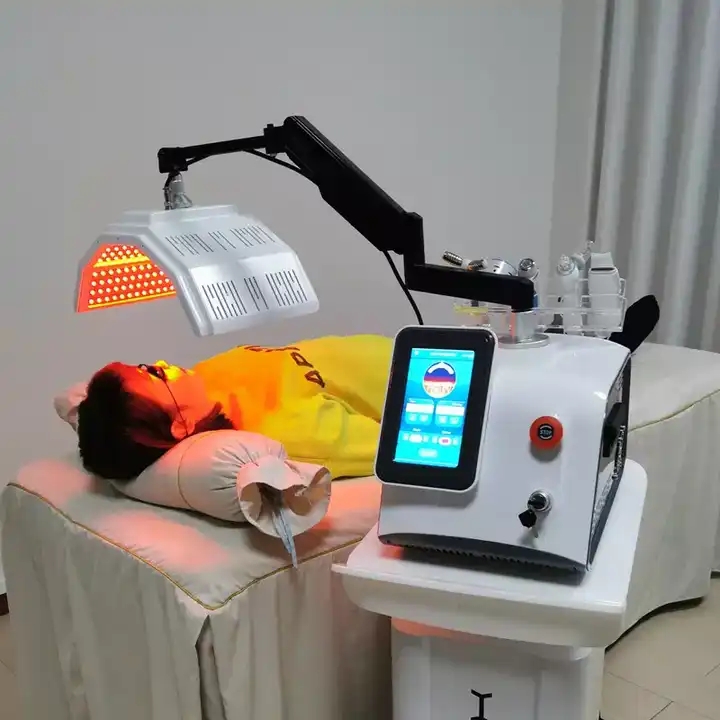 Portable 6 in 1 Multifunctional Acne Wrinkle Photodynamic LED Hair Scalp Analyzer 650nm Diode Laser Hair Growth Laser Machine
