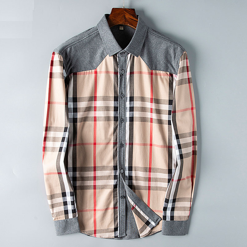 Designer Mens Casual Shirt Business Fashion Shirt Brand Men Spring Slim Fit Checkered Stripe Print Top, Customize
Designer Mens Casual Shirt Business Fashion Shirt Brand Men Spring Slim Fit Checkered Stripe Print Top, Customize