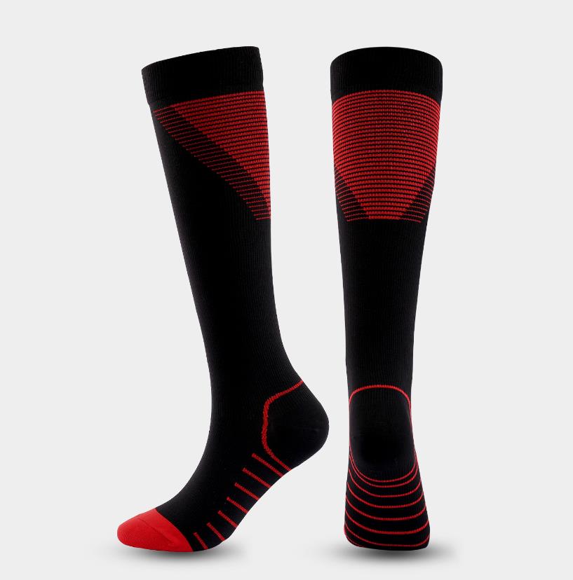 Women's Men's Compression Knee High Socks Sports Soccer Energizing Comfort Fatigue Relief Stretch Stripes Stockings S/M L/XL