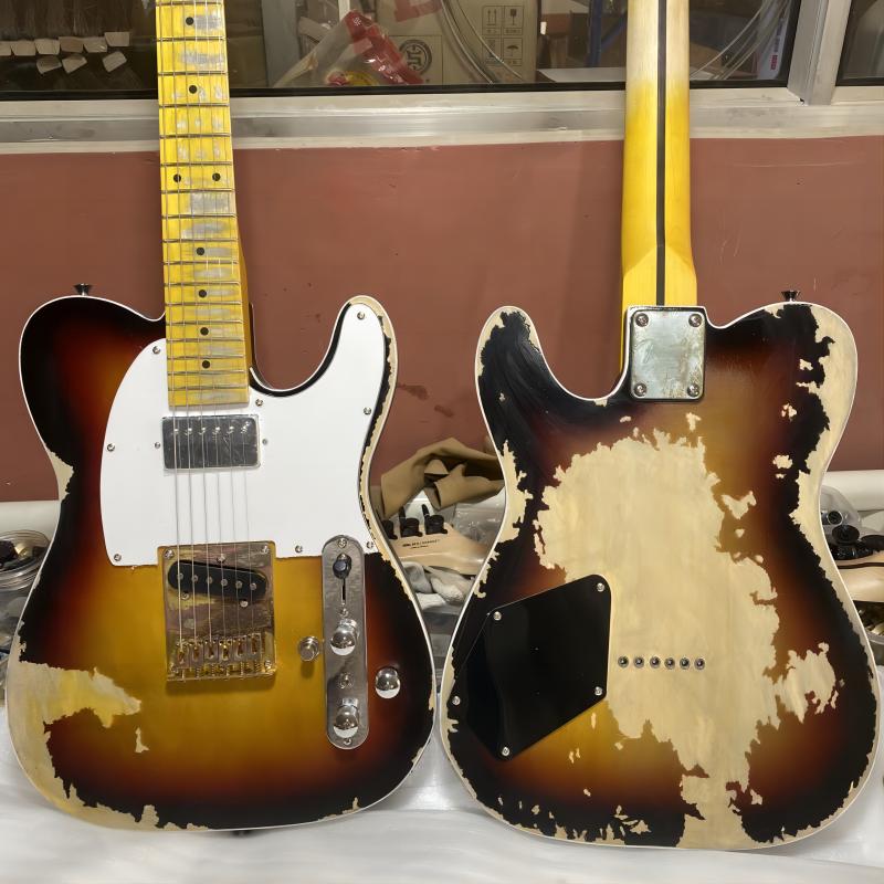 Andy Summers Heavy Relic Vintage Sunburst Tele TL Electric Guitar Gold Bridge, Active Wires, Boost Tuner H Switch to S Pickup
Andy Summers Heavy Relic Vintage Sunburst Tele TL Electric Guitar Gold Bridge, Active Wires, Boost Tuner H Switch to S Pickup