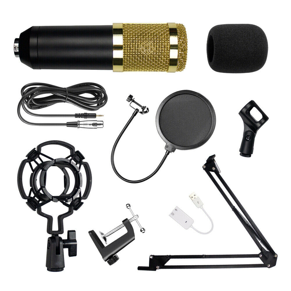 BM-800 USB Condenser Microphone Computer K Song Wired Microphone Set USB Sound Card Blowout Prevention Net Microphone Set
BM-800 USB Condenser Microphone Computer K Song Wired Microphone Set USB Sound Card Blowout Prevention Net Microphone Set