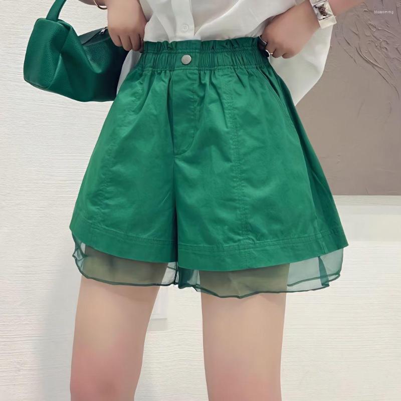 Women' Shorts Summer Fashion Women Korean High Waisted Wide Leg Pants Ladies Casual Design Trend With Organza Patchwork Green Street
Women' Shorts Summer Fashion Women Korean High Waisted Wide Leg Pants Ladies Casual Design Trend With Organza Patchwork Green Street