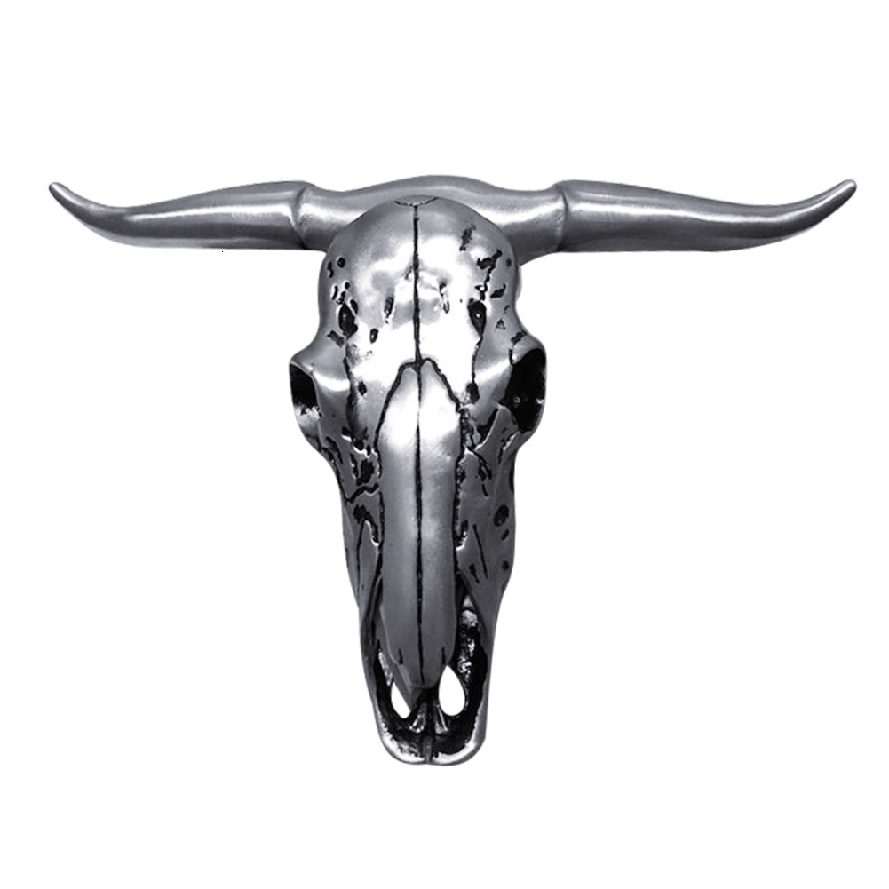 Outdoor Gadgets Camping Survival Cow Skull Folding Cutter Faux Taxidermy Carved Texas Longhorn Car Decoration Belt Buckle Pendant Tool 230523
