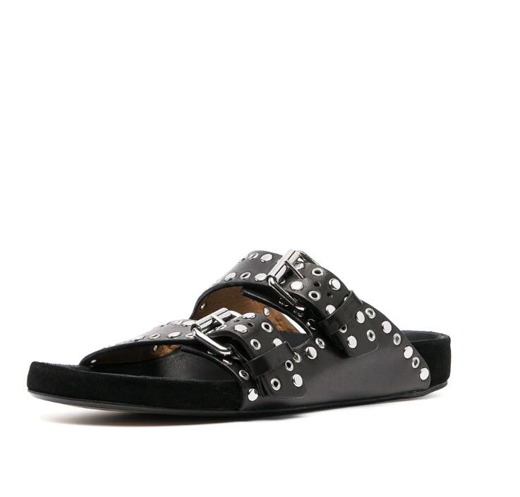 2023 Summer Thick heel Rivets Sandals Women Summer Beach Half Slippers Lady Comfort Rome Slides Shoes
2023 Summer Thick heel Rivets Sandals Women Summer Beach Half Slippers Lady Comfort Rome Slides Shoes