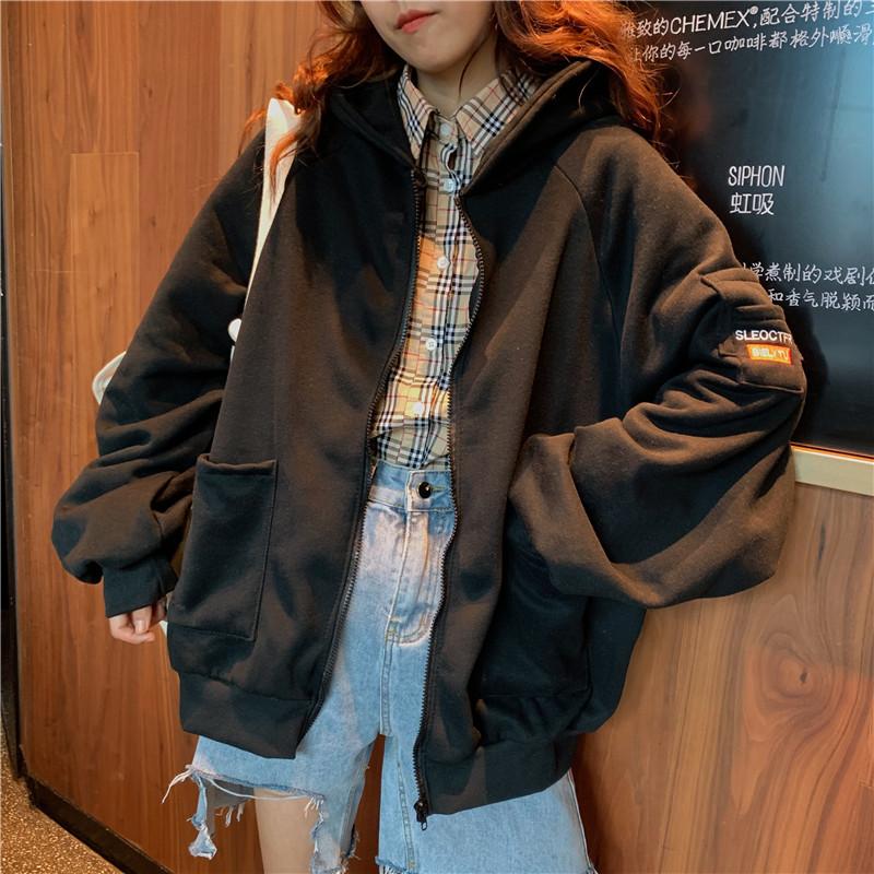 Women's Hoodies Harajuku Kawaii Oversized Zipper Sweatshirt Clothing Style Long-sleeved Top Plush Padded Hoodie Women's Korean, Black
Women's Hoodies Harajuku Kawaii Oversized Zipper Sweatshirt Clothing Style Long-sleeved Top Plush Padded Hoodie Women's Korean, Black