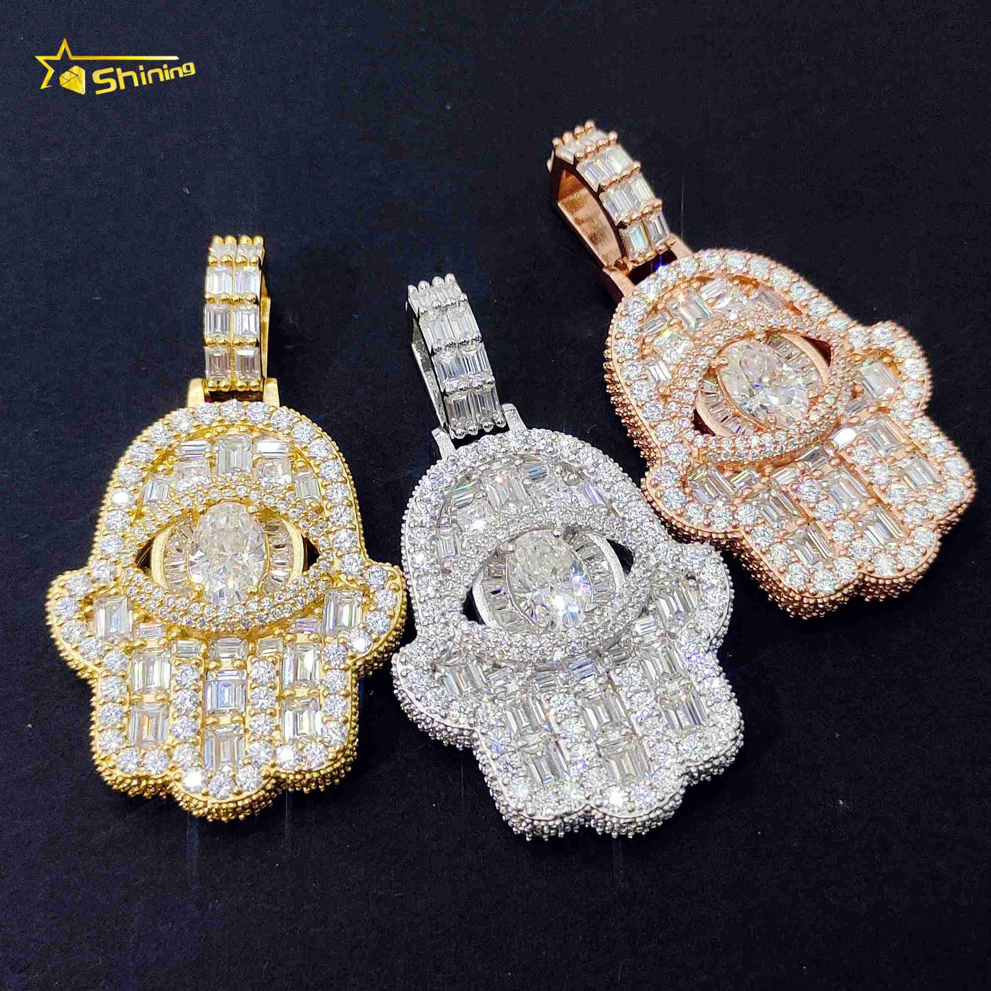 Iced Out Fashion Hip hop Pendants Solid Silver Moissanite Diamond Pendant VVS Oval Moissanite Palm Pendant
Iced Out Fashion Hip hop Pendants Solid Silver Moissanite Diamond Pendant VVS Oval Moissanite Palm Pendant