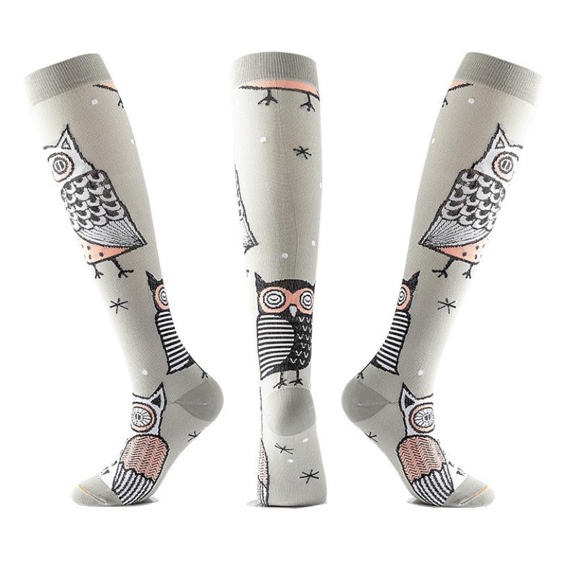 Compression Socks Fashion Halloween Patterns Women Men Circulation Support Stockings for Medical Circulation Nurses Running Travel