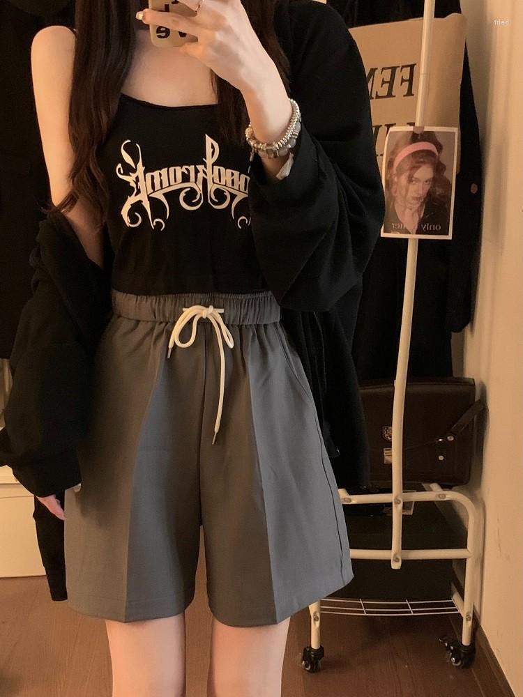 Women' Shorts Summer Casual Women' Loose Solid Elastic Waist Straight For Woman Drawstring Wide Leg Short Pants, Black
Women' Shorts Summer Casual Women' Loose Solid Elastic Waist Straight For Woman Drawstring Wide Leg Short Pants, Black