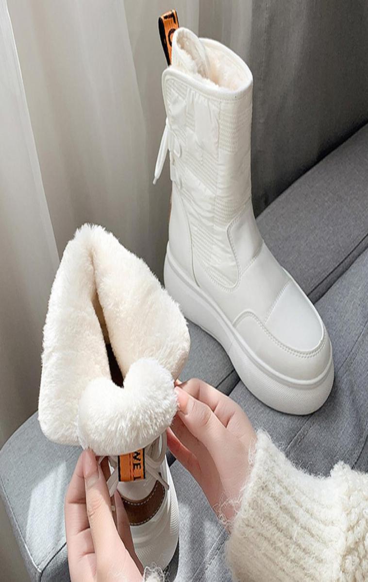Boots Waterproof Warm Fur Ankle Women Snow Shoes Platform Botas Mujer Pu Leather Winter Thick Plush Botines White 2211156151763, Black
Boots Waterproof Warm Fur Ankle Women Snow Shoes Platform Botas Mujer Pu Leather Winter Thick Plush Botines White 2211156151763, Black