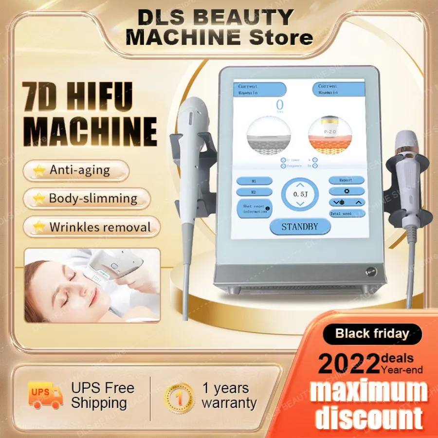 Schönheitsartikel Schlanke Ausrüstung HIFU-Maschine Halbinsel Ultraschallpistolenform Vollgesichtsstraffung RF-Lifting Anti-Aging Verblassen fein