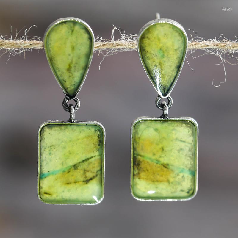 Dangle Earrings Vintage Natural Green Color Geometric Stone For Women Gift Retro Ethnic Drop Pendant Jewelry L3M012
Dangle Earrings Vintage Natural Green Color Geometric Stone For Women Gift Retro Ethnic Drop Pendant Jewelry L3M012